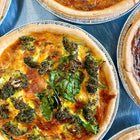 Broccoli Spinach Cheddar Quiche (GF)