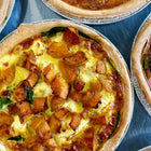 Butternut Spinach Chevre Quiche (V, GF)