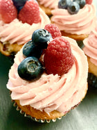 Berry Vanilla Cupcakes - Qty 6
