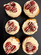 Raspberry White Chocolate Cupcakes - Qty 6