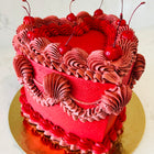 Vintage Heart Cake 6 inch