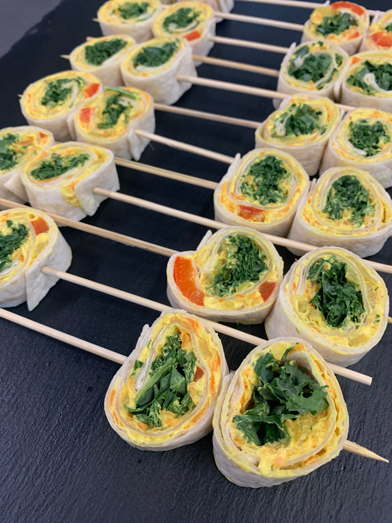 Catering Cold Appetizers Curried Vegetable Pinwheels