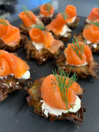 Catering - Cold Appetizers Smoked Salmon Rosti (GF)