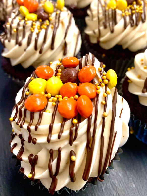 Peanut Butter Chocolate Cupcakes - Qty 6